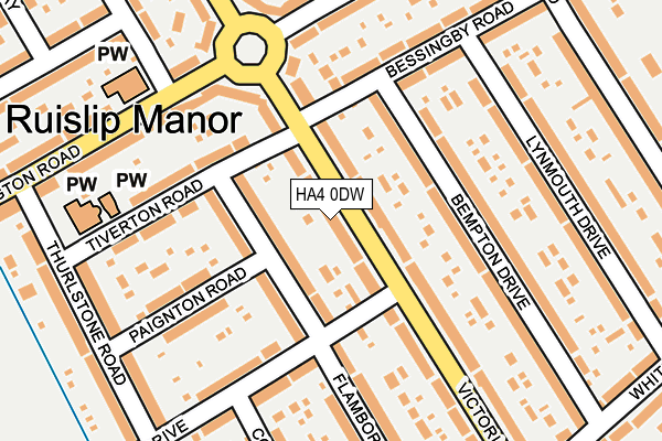 HA4 0DW map - OS OpenMap – Local (Ordnance Survey)