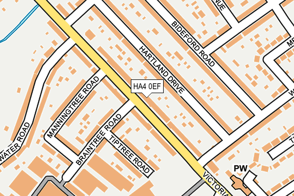 HA4 0EF map - OS OpenMap – Local (Ordnance Survey)