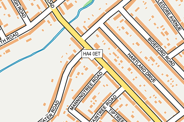 HA4 0ET map - OS OpenMap – Local (Ordnance Survey)