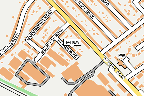 HA4 0EW map - OS OpenMap – Local (Ordnance Survey)