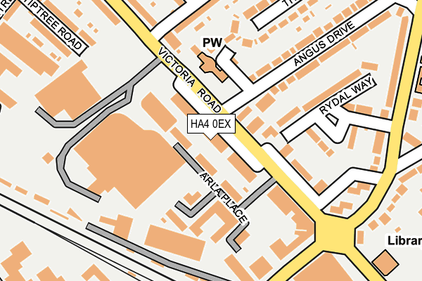 HA4 0EX map - OS OpenMap – Local (Ordnance Survey)