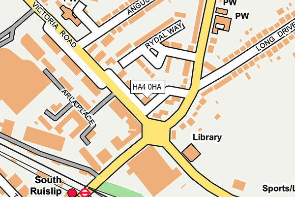 HA4 0HA map - OS OpenMap – Local (Ordnance Survey)