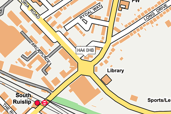 HA4 0HB map - OS OpenMap – Local (Ordnance Survey)