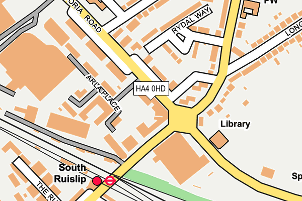 HA4 0HD map - OS OpenMap – Local (Ordnance Survey)