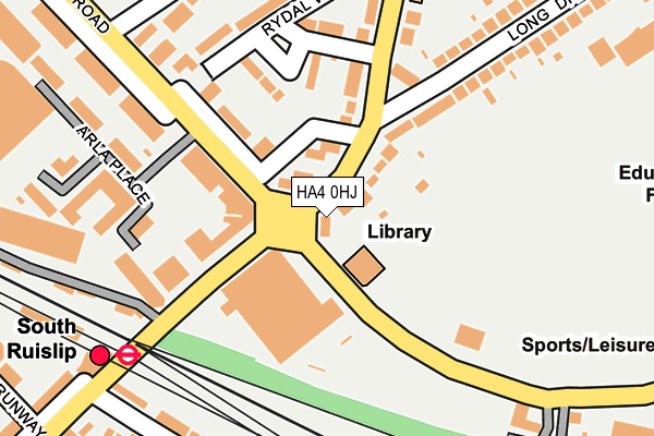 HA4 0HJ map - OS OpenMap – Local (Ordnance Survey)