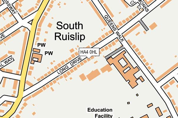 HA4 0HL map - OS OpenMap – Local (Ordnance Survey)