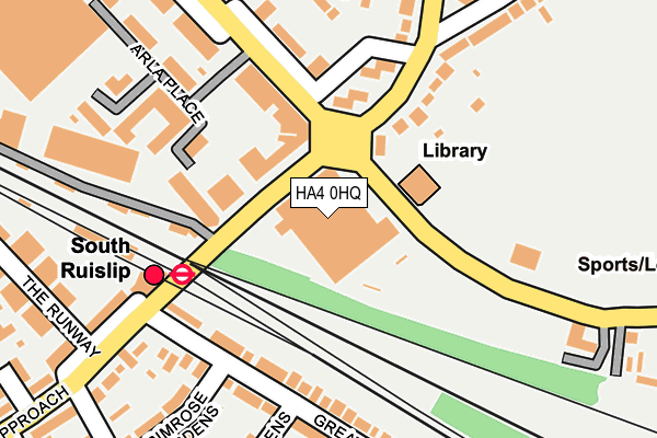 HA4 0HQ map - OS OpenMap – Local (Ordnance Survey)