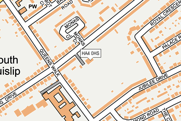 HA4 0HS map - OS OpenMap – Local (Ordnance Survey)