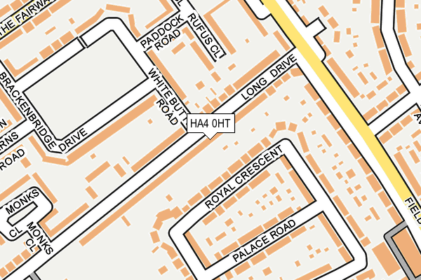 HA4 0HT map - OS OpenMap – Local (Ordnance Survey)