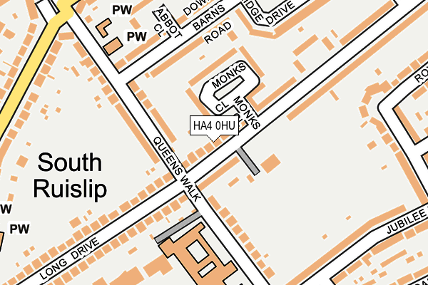 HA4 0HU map - OS OpenMap – Local (Ordnance Survey)
