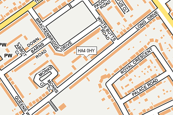 HA4 0HY map - OS OpenMap – Local (Ordnance Survey)