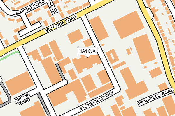 HA4 0JA map - OS OpenMap – Local (Ordnance Survey)