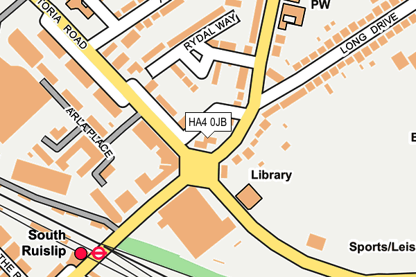 HA4 0JB map - OS OpenMap – Local (Ordnance Survey)