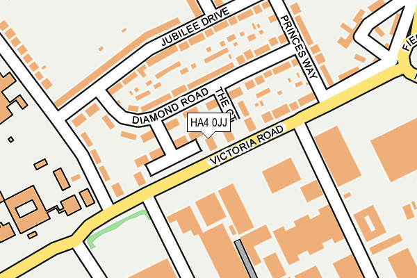 HA4 0JJ map - OS OpenMap – Local (Ordnance Survey)