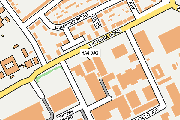 HA4 0JQ map - OS OpenMap – Local (Ordnance Survey)