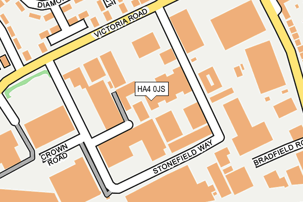 HA4 0JS map - OS OpenMap – Local (Ordnance Survey)