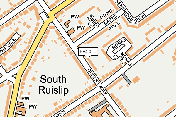 HA4 0LU map - OS OpenMap – Local (Ordnance Survey)