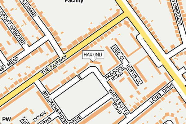 HA4 0ND map - OS OpenMap – Local (Ordnance Survey)
