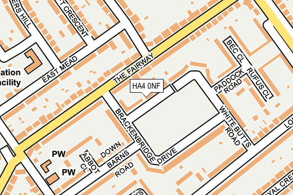 HA4 0NF map - OS OpenMap – Local (Ordnance Survey)