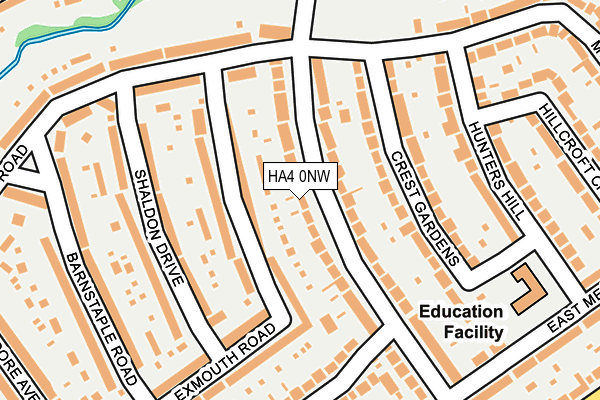 HA4 0NW map - OS OpenMap – Local (Ordnance Survey)