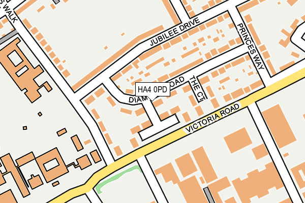 HA4 0PD map - OS OpenMap – Local (Ordnance Survey)