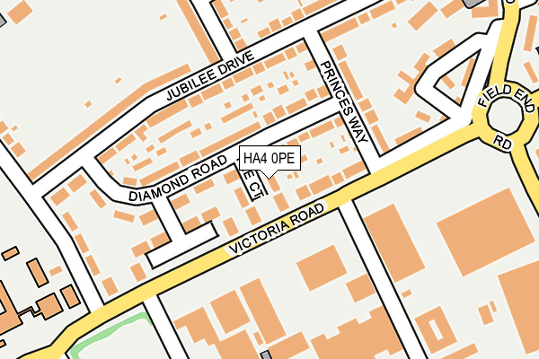 HA4 0PE map - OS OpenMap – Local (Ordnance Survey)