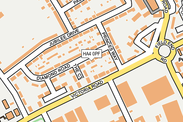HA4 0PF map - OS OpenMap – Local (Ordnance Survey)