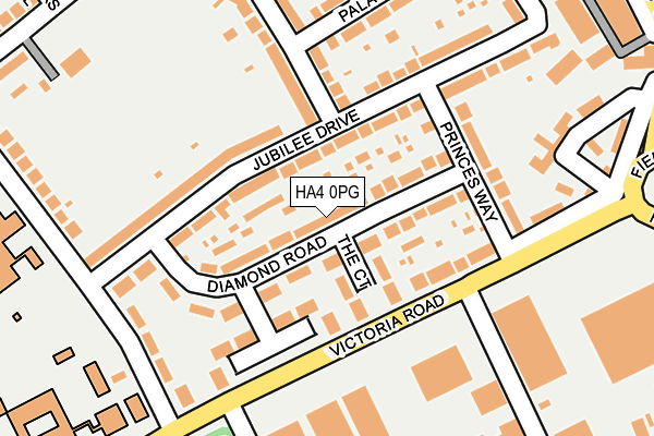 HA4 0PG map - OS OpenMap – Local (Ordnance Survey)