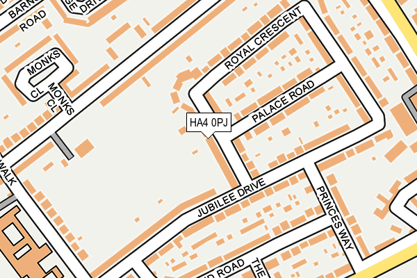HA4 0PJ map - OS OpenMap – Local (Ordnance Survey)