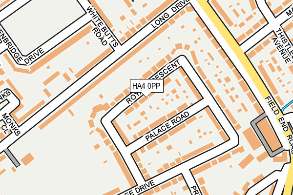 HA4 0PP map - OS OpenMap – Local (Ordnance Survey)
