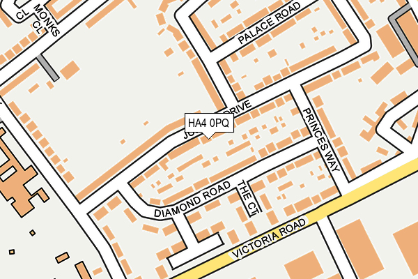 HA4 0PQ map - OS OpenMap – Local (Ordnance Survey)