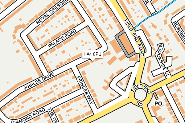 HA4 0PU map - OS OpenMap – Local (Ordnance Survey)