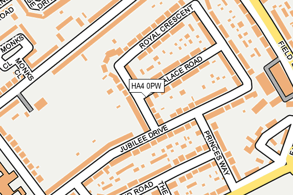 HA4 0PW map - OS OpenMap – Local (Ordnance Survey)