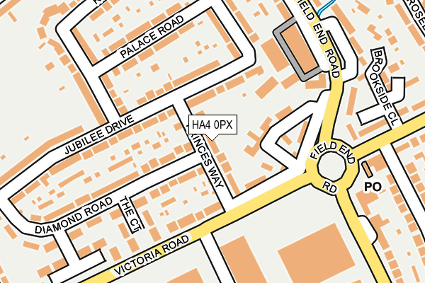 HA4 0PX map - OS OpenMap – Local (Ordnance Survey)