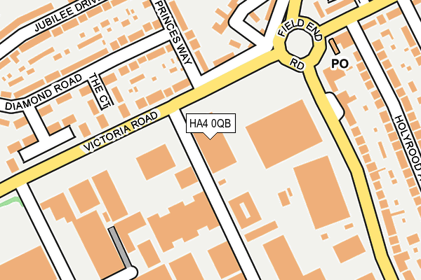 HA4 0QB map - OS OpenMap – Local (Ordnance Survey)