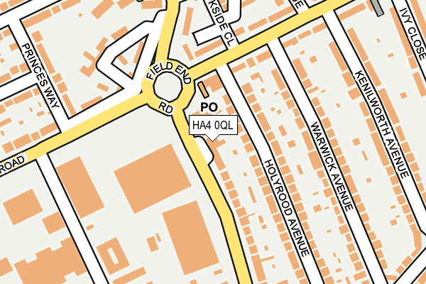 HA4 0QL map - OS OpenMap – Local (Ordnance Survey)
