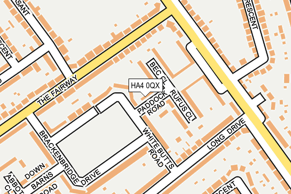 HA4 0QX map - OS OpenMap – Local (Ordnance Survey)