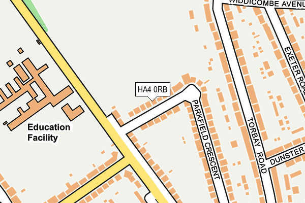 HA4 0RB map - OS OpenMap – Local (Ordnance Survey)
