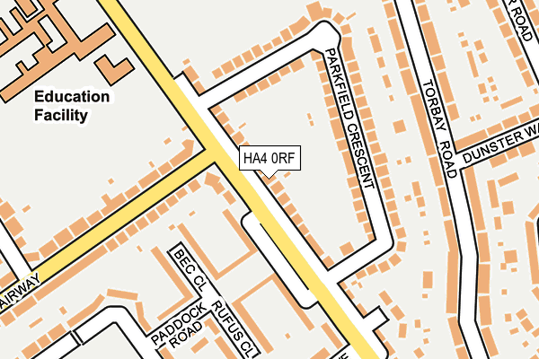 HA4 0RF map - OS OpenMap – Local (Ordnance Survey)