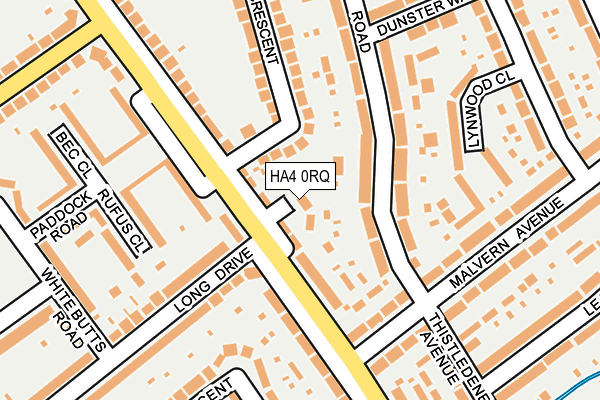 HA4 0RQ map - OS OpenMap – Local (Ordnance Survey)