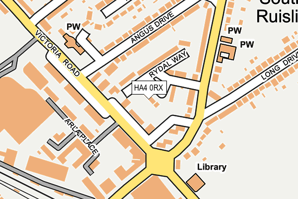 HA4 0RX map - OS OpenMap – Local (Ordnance Survey)