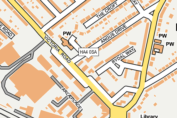 HA4 0SA map - OS OpenMap – Local (Ordnance Survey)