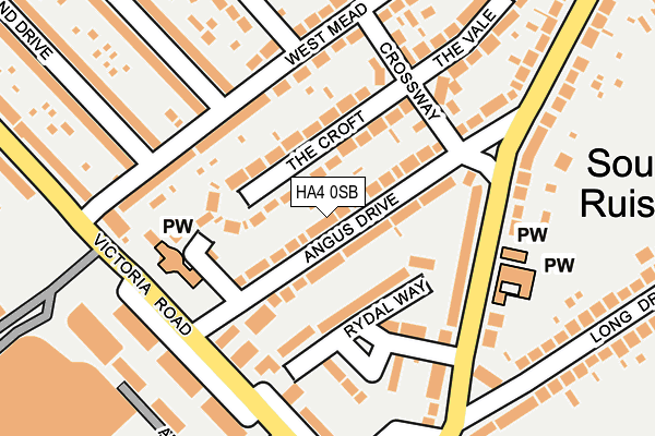 HA4 0SB map - OS OpenMap – Local (Ordnance Survey)