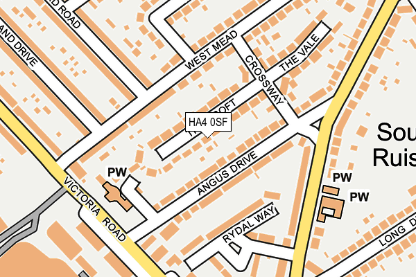 HA4 0SF map - OS OpenMap – Local (Ordnance Survey)