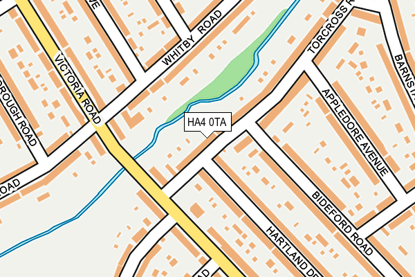 HA4 0TA map - OS OpenMap – Local (Ordnance Survey)