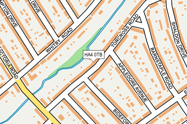 HA4 0TB map - OS OpenMap – Local (Ordnance Survey)