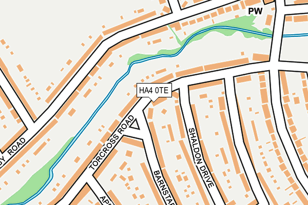 HA4 0TE map - OS OpenMap – Local (Ordnance Survey)
