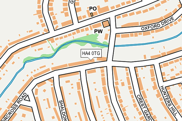 HA4 0TG map - OS OpenMap – Local (Ordnance Survey)
