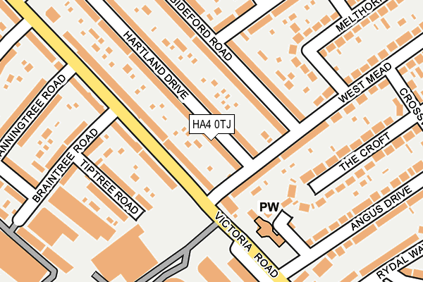HA4 0TJ map - OS OpenMap – Local (Ordnance Survey)