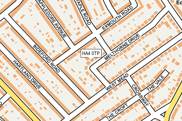 HA4 0TP map - OS OpenMap – Local (Ordnance Survey)